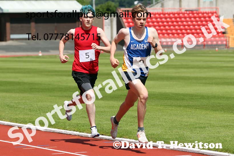 1500 metres, 2021 Northumberland, Durham and Cleveland Schools. Photo: David T. Hewitson/Sports for All Pics